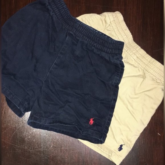 Ralph Lauren 18m VGUC stretch waist shorts X2! Navy & khaki color - Picture 2 of 3